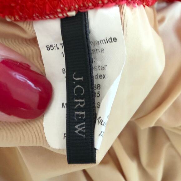 J. Crew Ruched V Neck One Piece Swimsuit In Cerise Red Size 8 Long Torso - Picture 7 of 8